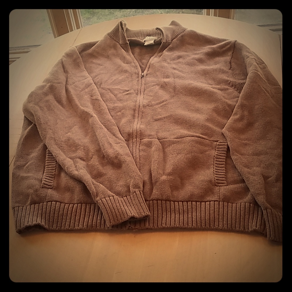 L L Bean zip up sweater
